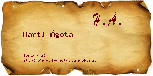 Hartl Ágota névjegykártya